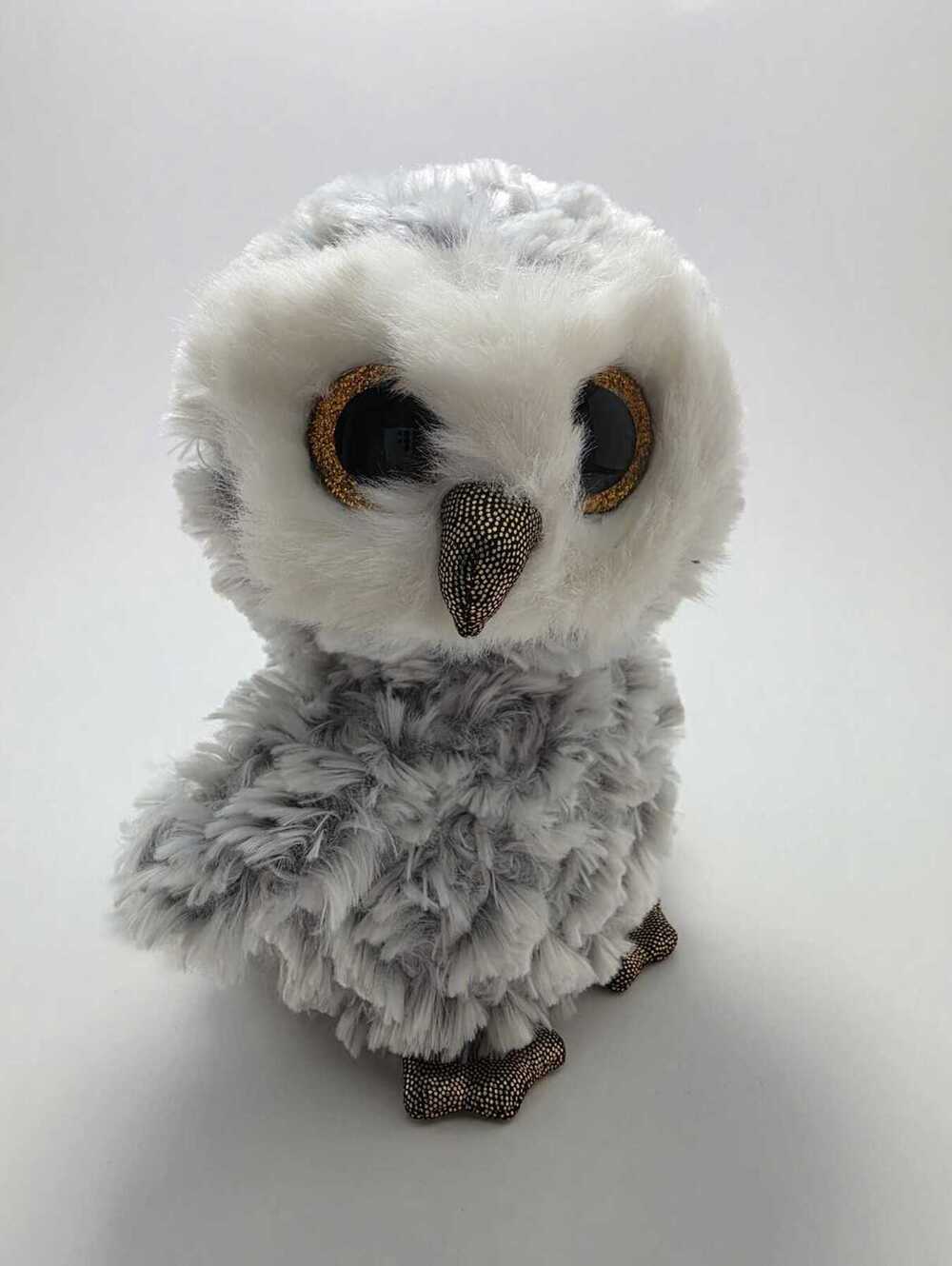 Ty Beanie Boo “Owlette” the Owl with Gold Glitter Eyes - No Hang Tag! (6 inch)